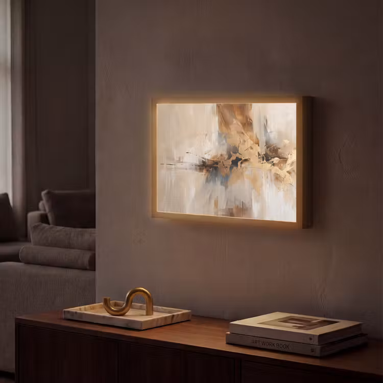 Lightbox - Wandlamp - Modern - Bruin - Abstract - Beige — 2