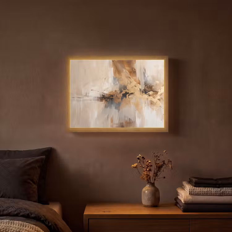 Lightbox - Wandlamp - Modern - Bruin - Abstract - Beige — 3