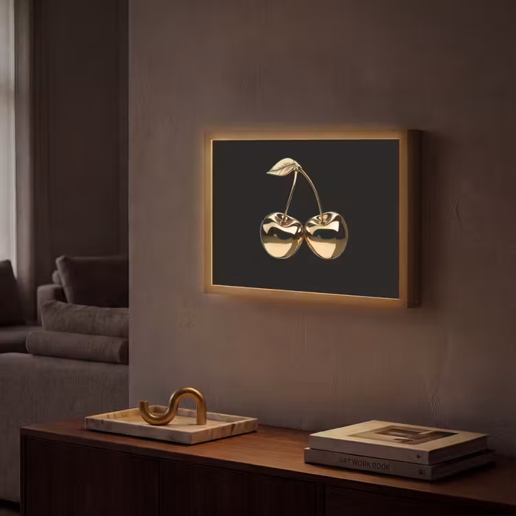 Lightbox - Wandlamp - Kersen - Zwart - Goud - Chrome — 2