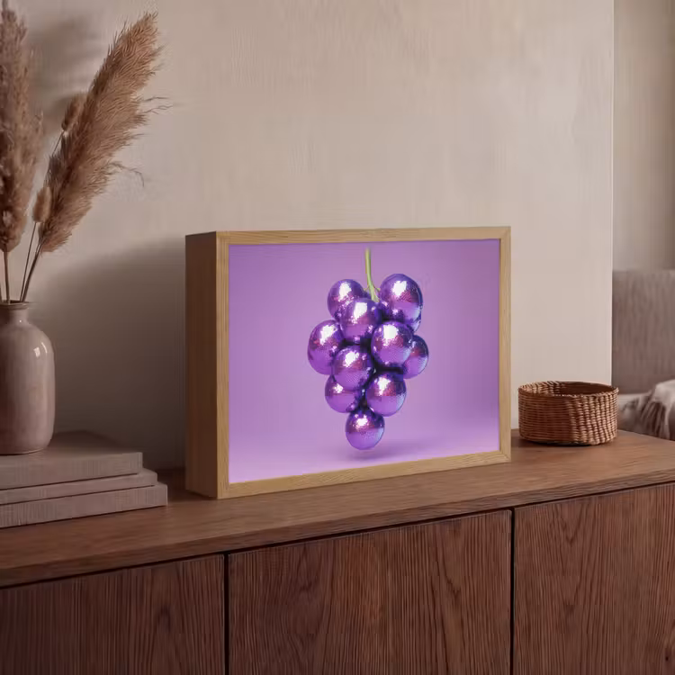 Lightbox - Wandlamp - Druif - Disco - Glitter - Paars — 4