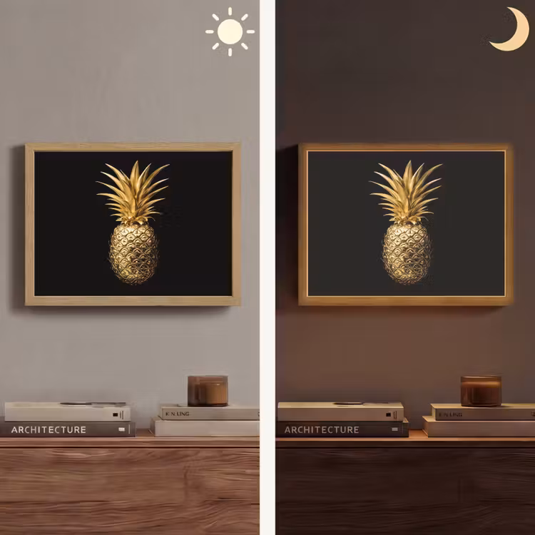 Lightbox - Wandlamp - Ananas - Zwart - Goud - Luxe — 6
