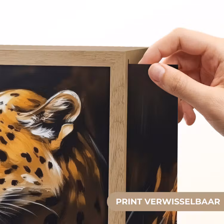 Lightbox - Wandlamp - Luipaard - Oranje - Wit - Gras — 5