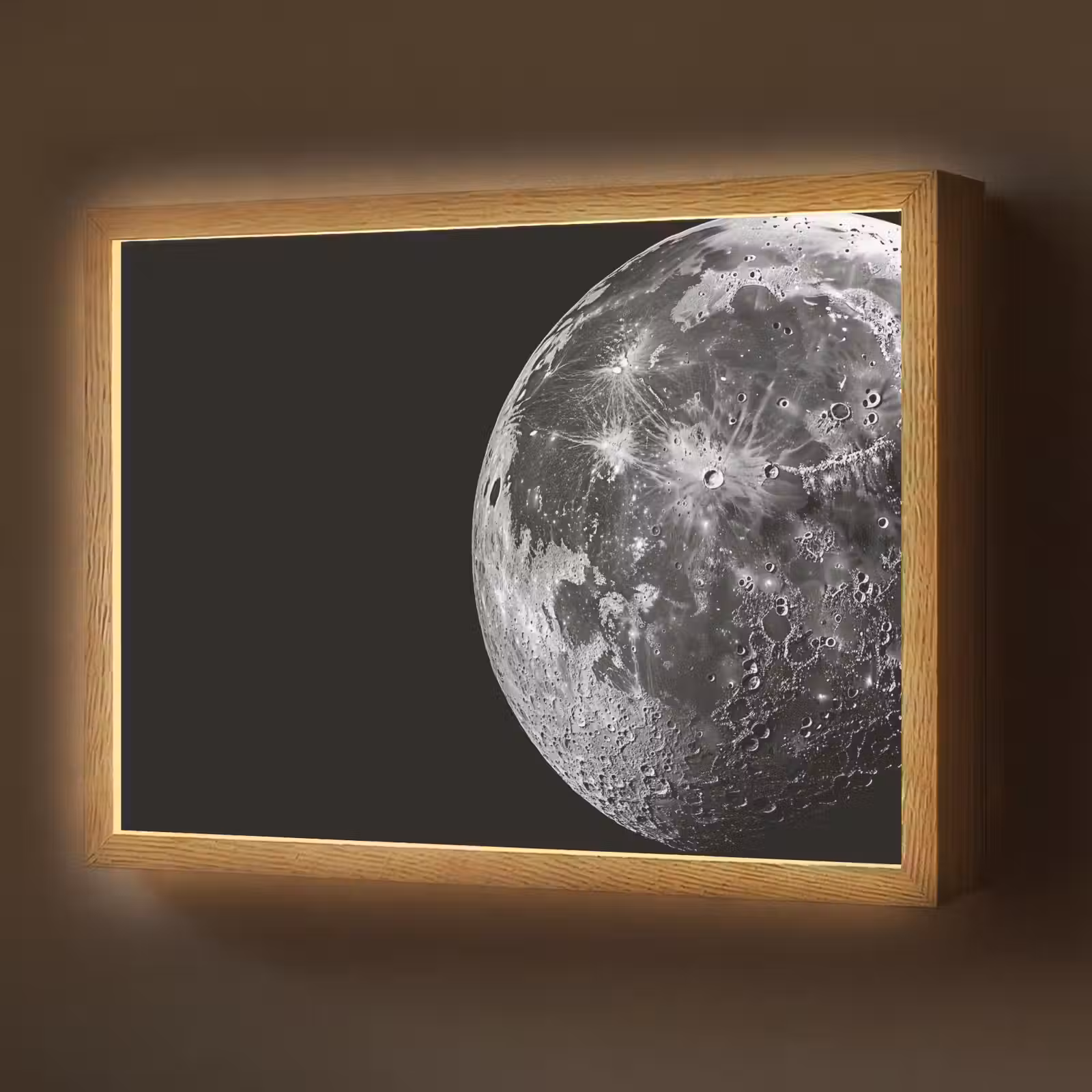 Lightbox - Wandlamp - Close-up - Maan - Wit - Textuur — 1