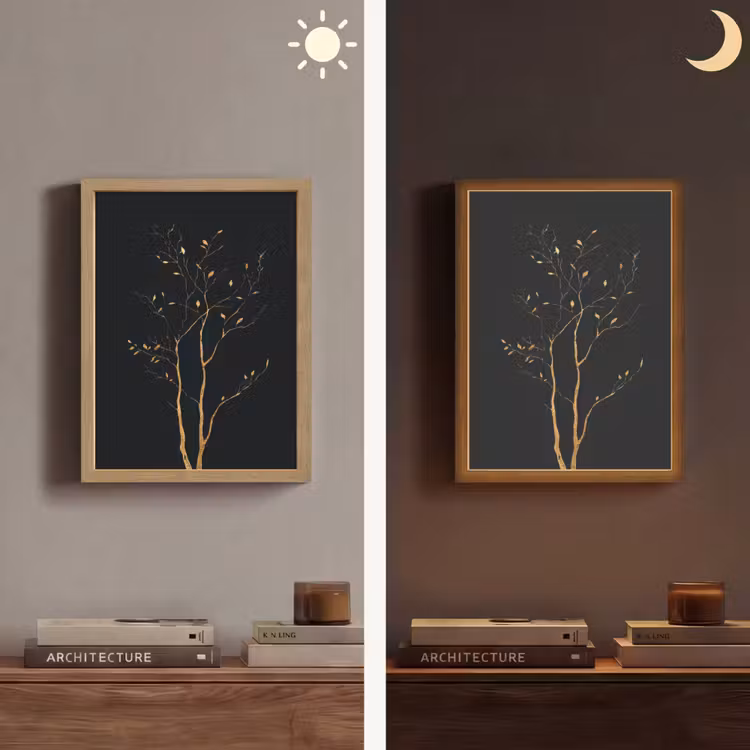 Lightbox - Wandlamp - Takken - Blaadjes - Zwart — 5