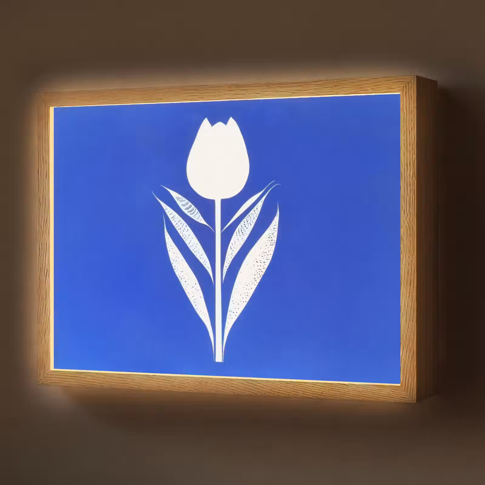 Lightbox - Wandlamp - Tulp - Minimalistisch - Bladeren - Wit — 1