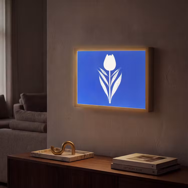 Lightbox - Wandlamp - Tulp - Minimalistisch - Bladeren - Wit — 2