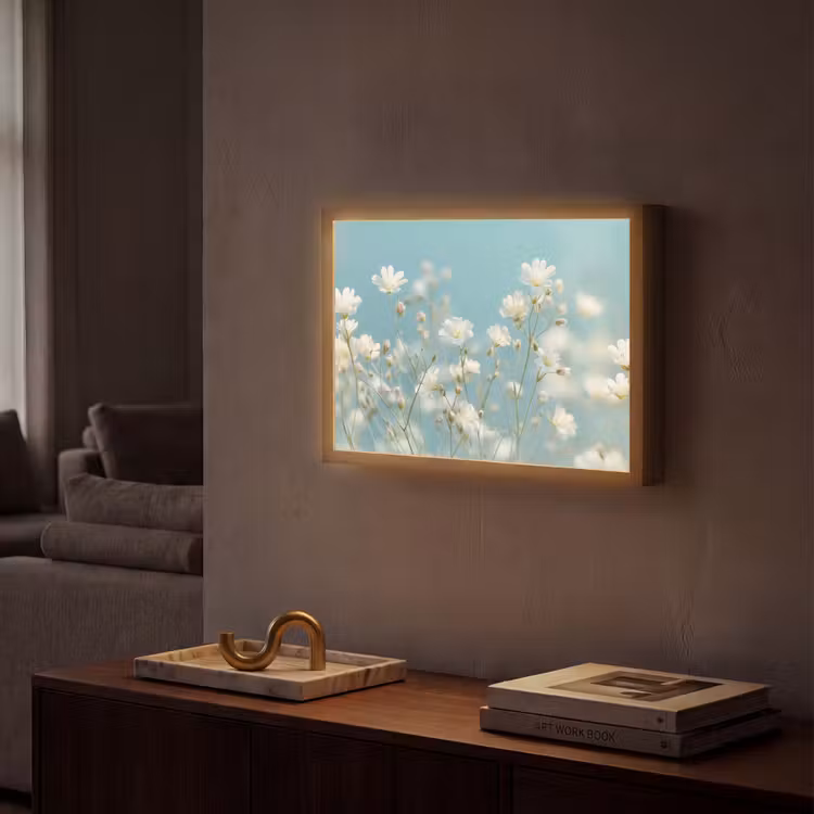 Lightbox - Wandlamp - Stengels - Bloemen - Lucht - Wit — 2
