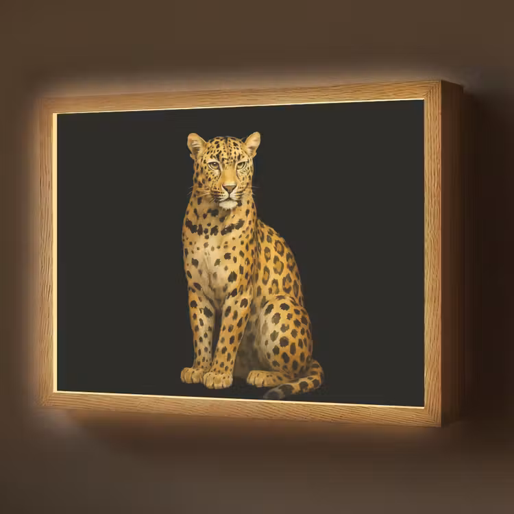 Lightbox - Wandlamp - Panter - Realistisch - Bruin — 1