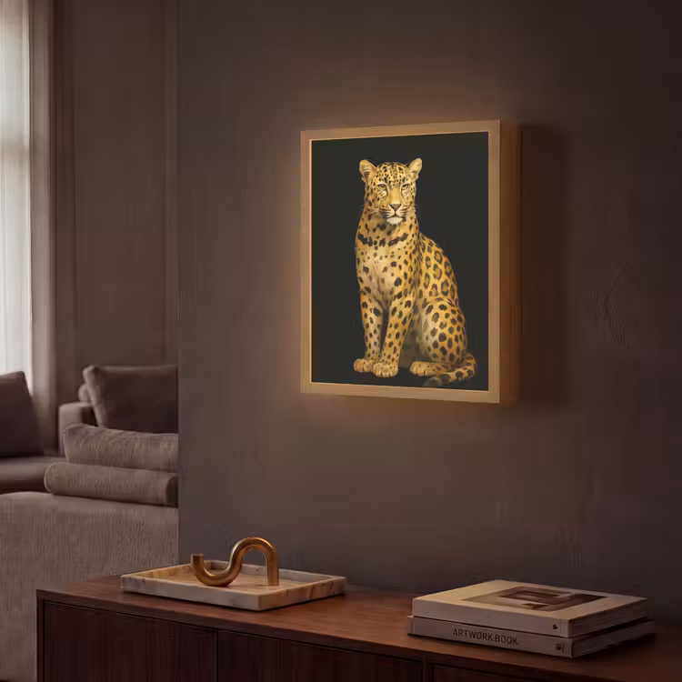 Lightbox - Wandlamp - Panter - Realistisch - Bruin — 2