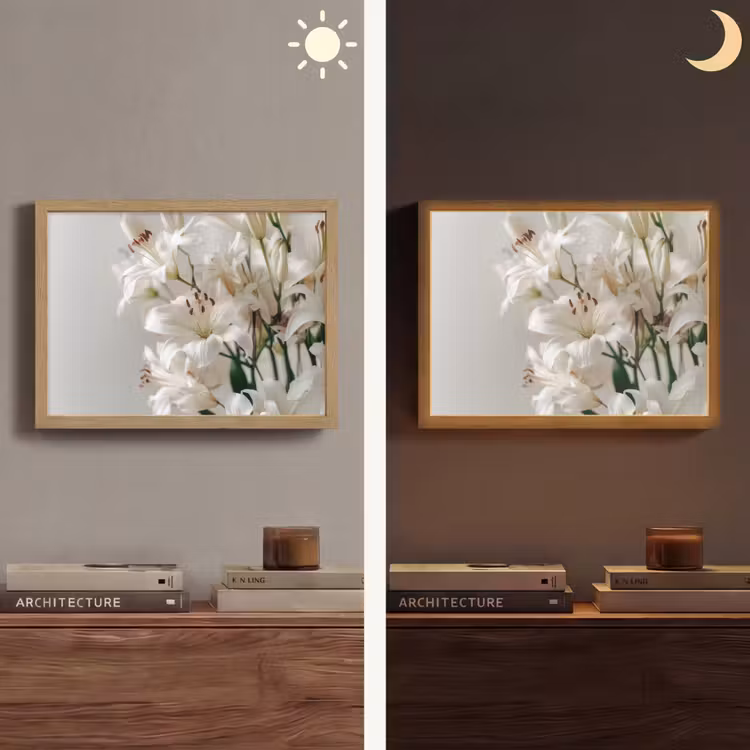 Lightbox - Wandlamp - Lelies - Boekte - Wit - Meeldraden — 6