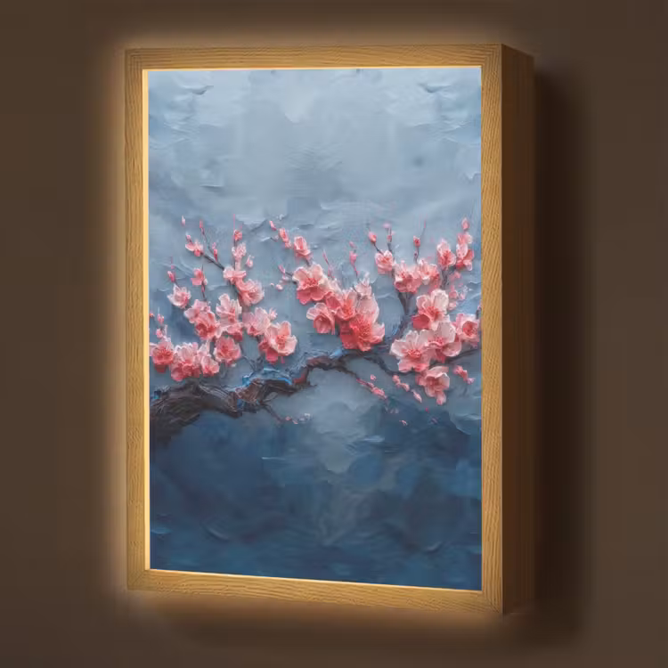 Lightbox - Wandlamp - Bloesem - Bloem - Roze - Tak — 1