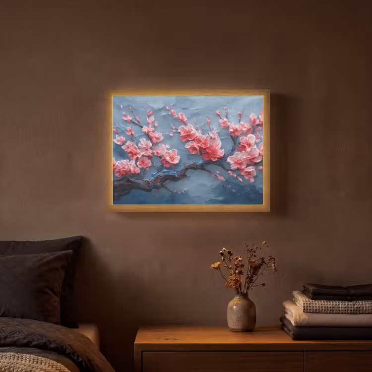 Lightbox - Wandlamp - Bloesem - Bloem - Roze - Tak — 3