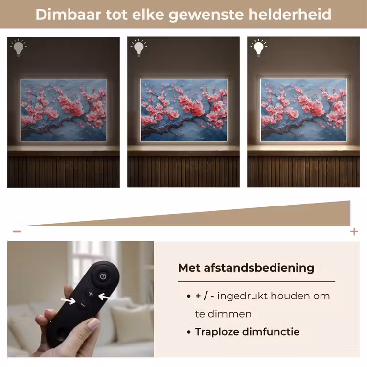 Lightbox - Wandlamp - Bloesem - Bloem - Roze - Tak — 9
