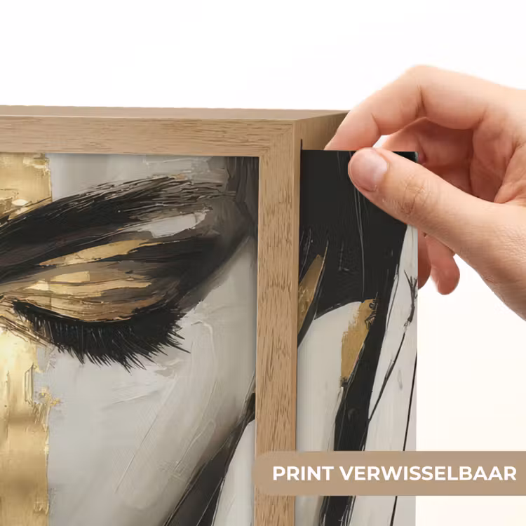 Lightbox - Wandlamp - Ogen - Gezicht - Goud - Strepen — 5