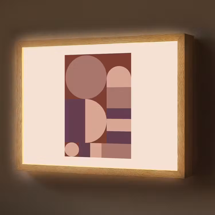 Lightbox - Wandlamp - Geometrisch - Cirkels - Rood — 1