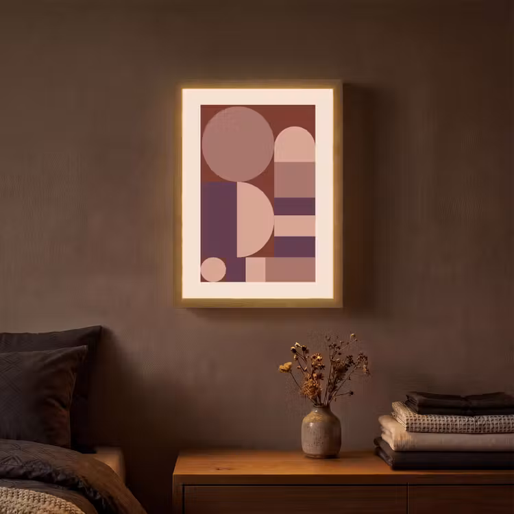 Lightbox - Wandlamp - Geometrisch - Cirkels - Rood — 3