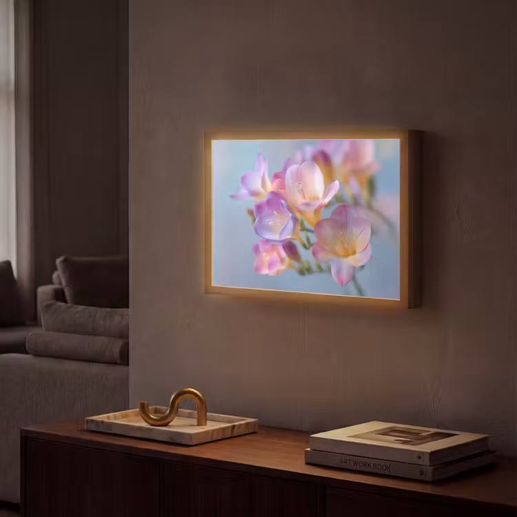 Lightbox - Wandlamp - Bloemen - Paars - Overloop - Meeldraden — 2