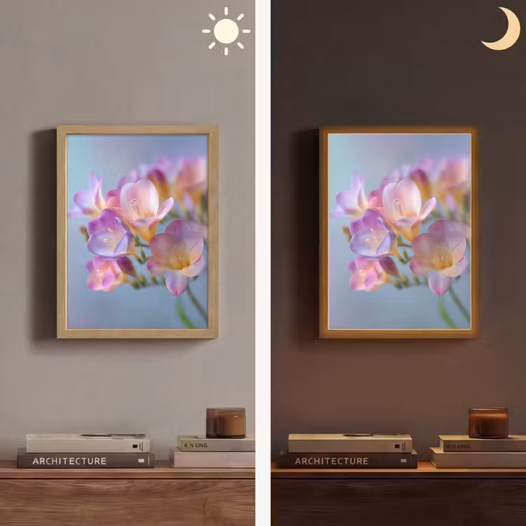 Lightbox - Wandlamp - Bloemen - Paars - Overloop - Meeldraden — 5