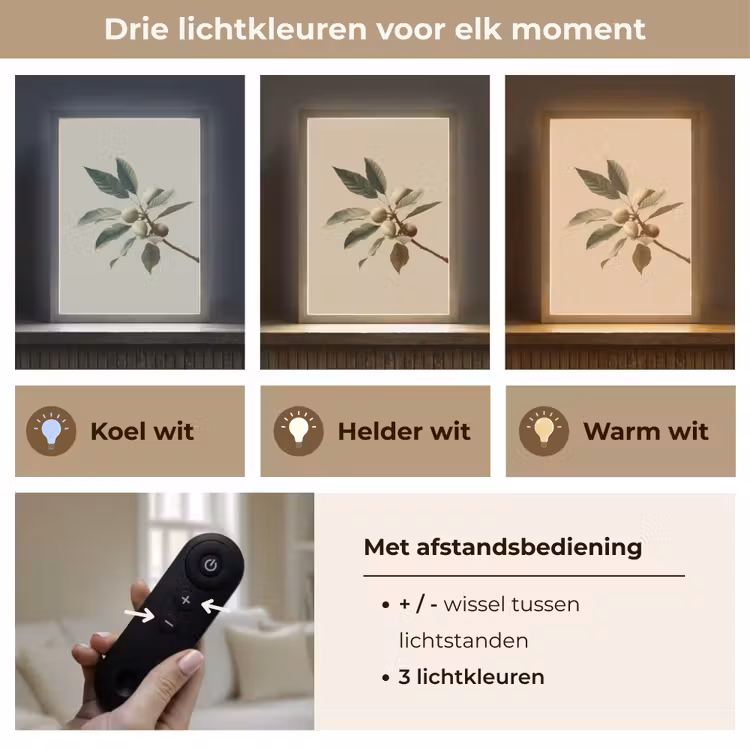 Lightbox - Wandlamp - Tak - Groene Bladeren - Vruchten — 7