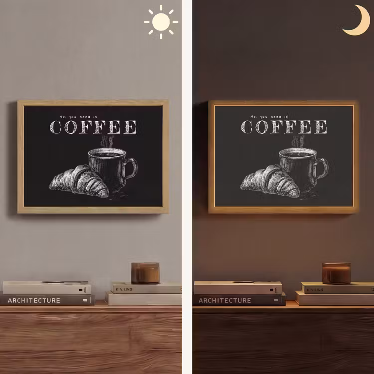 Lightbox - Wandlamp - Koffie - Croissant - Tekst — 6