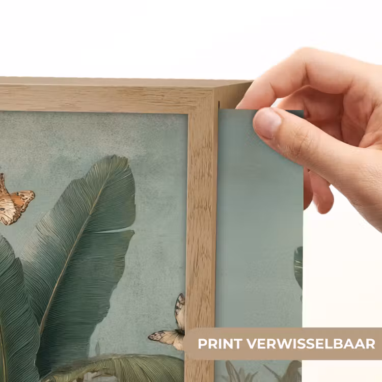 Lightbox - Wandlamp - Tropisch bladerdek - Vlinders - groen - Bruin — 5