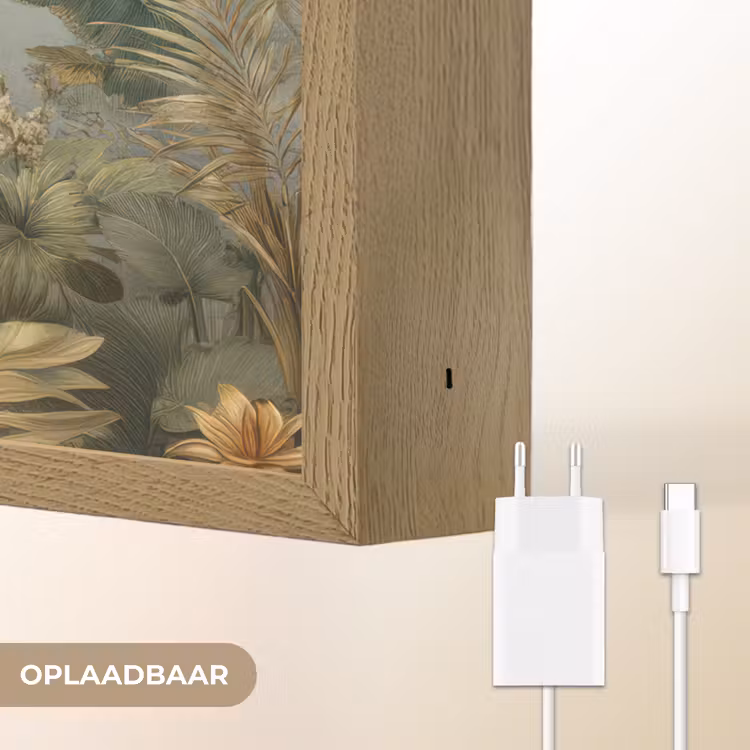 Lightbox - Wandlamp - Tropisch bladerdek - Vlinders - groen - Bruin — 6