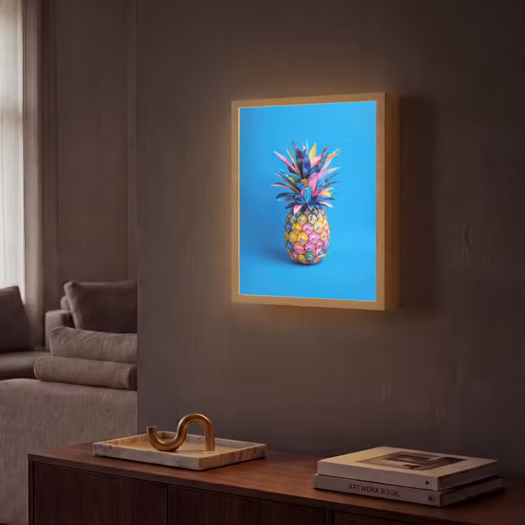 Lightbox - Wandlamp - Ananas - Blauw - Tropisch - Vrolijk — 2