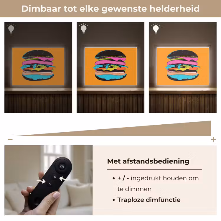 Lightbox - Wandlamp - Hamburger - Kleurrijk - Speels — 9