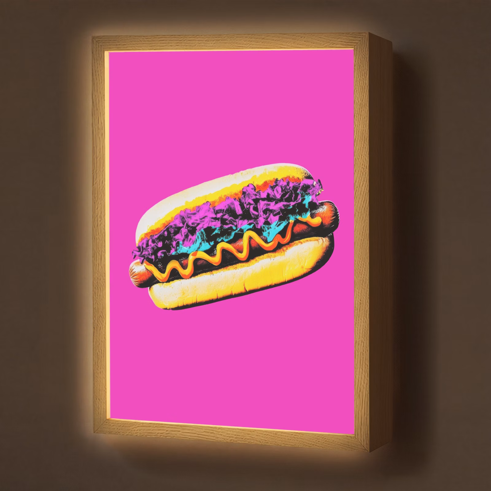 Lightbox - Wandlamp - Hotdog - Roze - Retro — 1
