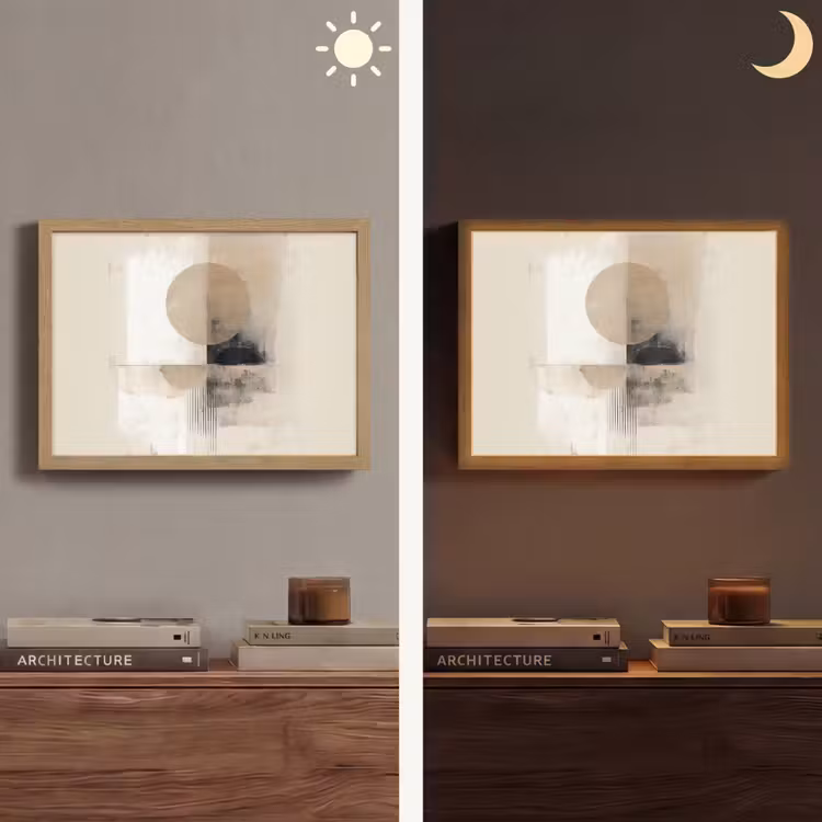 Lightbox - Wandlamp - Cirkel - Compositie - Diepte - Beige — 6