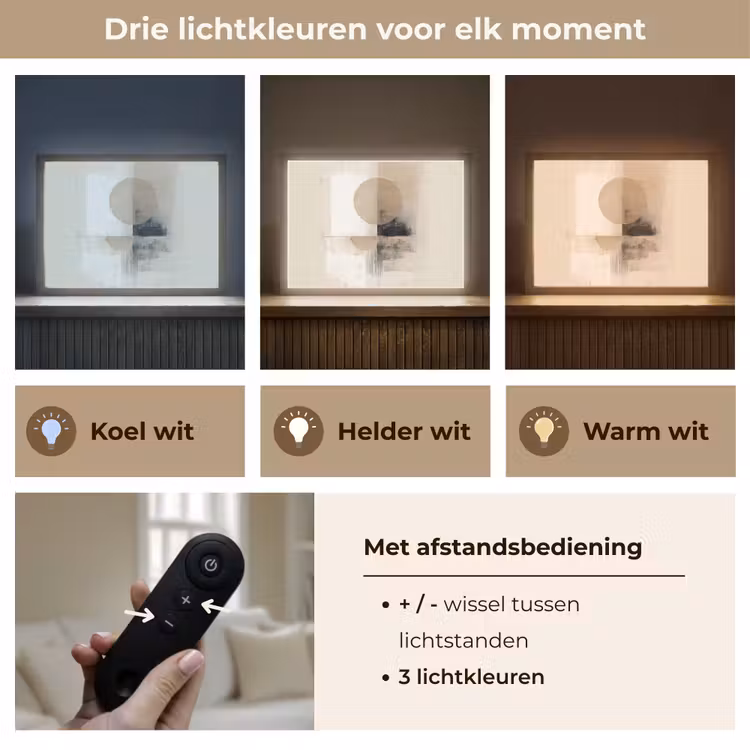 Lightbox - Wandlamp - Cirkel - Compositie - Diepte - Beige — 8