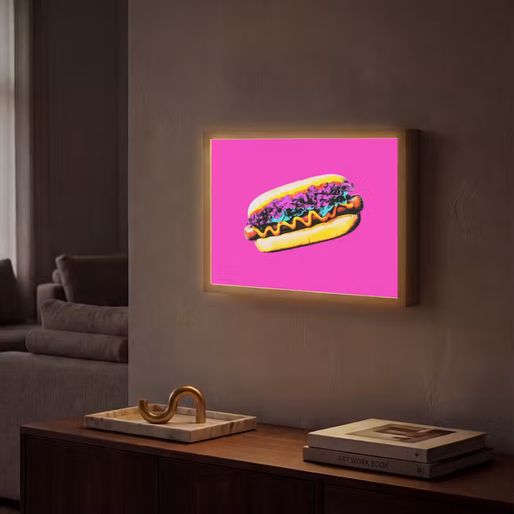 Lightbox - Wandlamp - Hotdog - Roze - Retro — 2