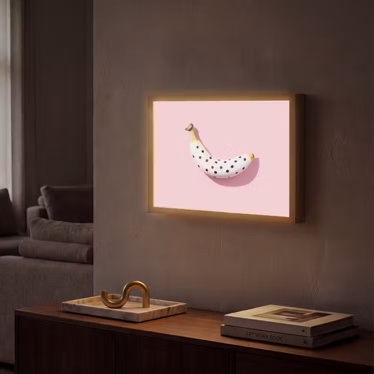 Lightbox - Wandlamp - Banaan - Stippen - roze — 2
