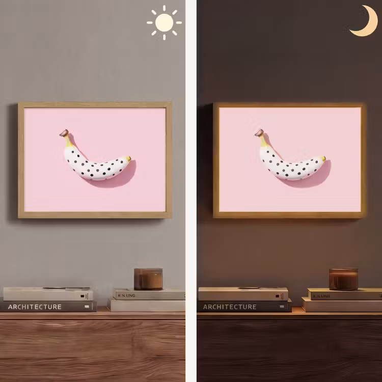 Lightbox - Wandlamp - Banaan - Stippen - roze — 6