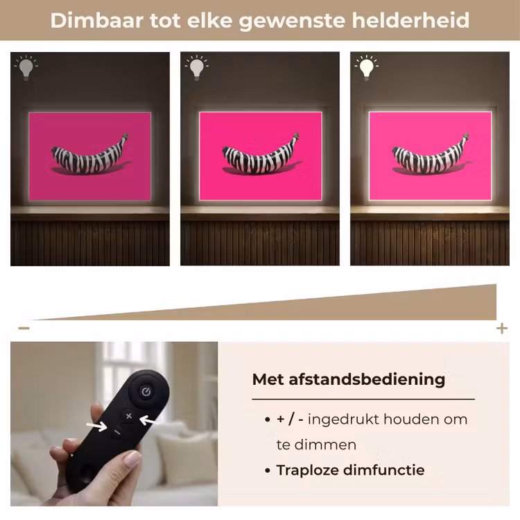 Lightbox - Wandlamp - Banaan - Zebraprint - Roze — 9
