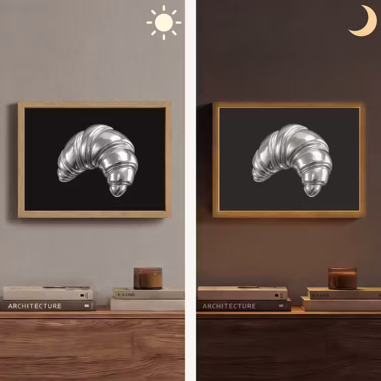Lightbox - Wandlamp - Croissant - Metaal - Zilver — 6