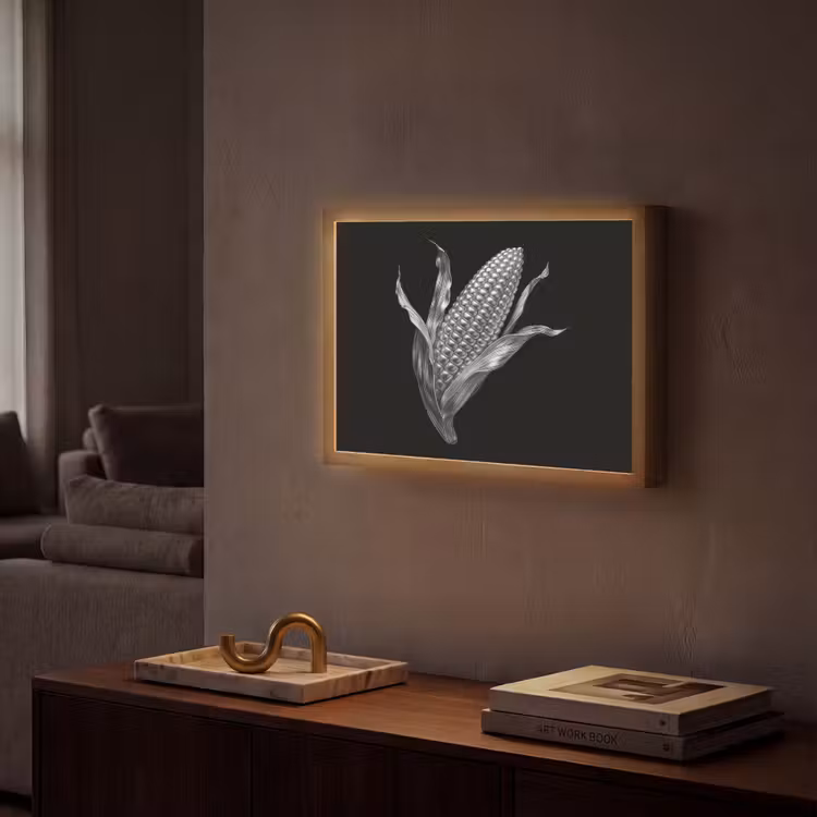 Lightbox - Wandlamp - Maïskolf - Glanzend metaal - Elegant — 2