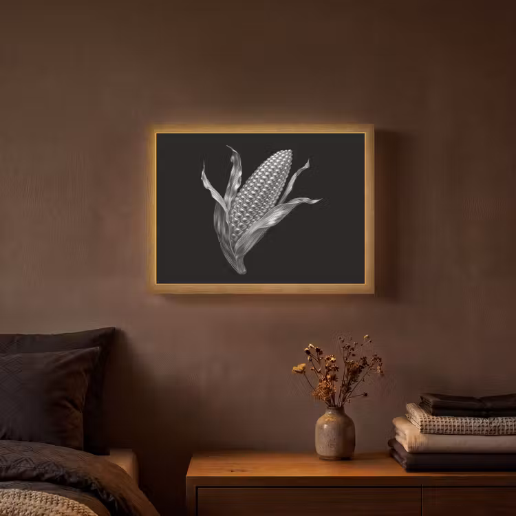 Lightbox - Wandlamp - Maïskolf - Glanzend metaal - Elegant — 3