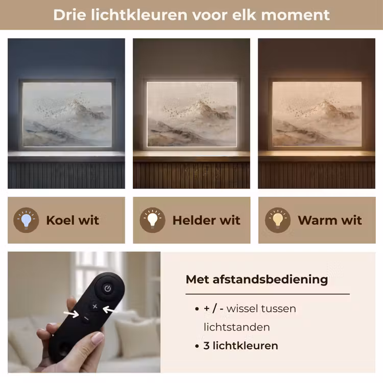 Lightbox - Wandlamp - Berglandschap - Mist - Penseelstreken — 8
