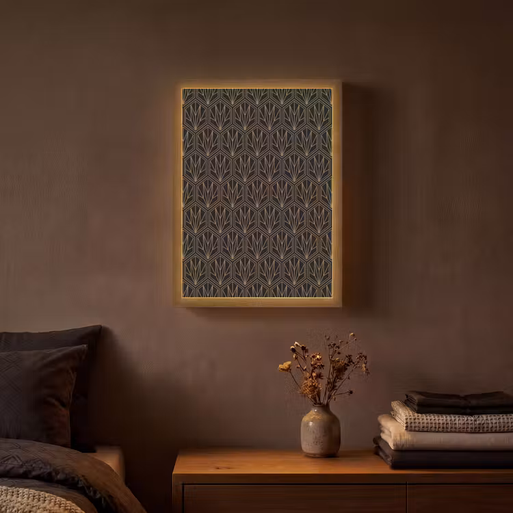 Lightbox - Wandlamp - Goud - Zwart - Lijnen — 3