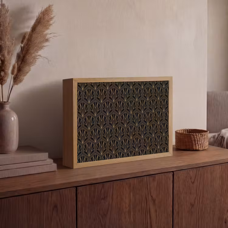 Lightbox - Wandlamp - Goud - Zwart - Lijnen — 4