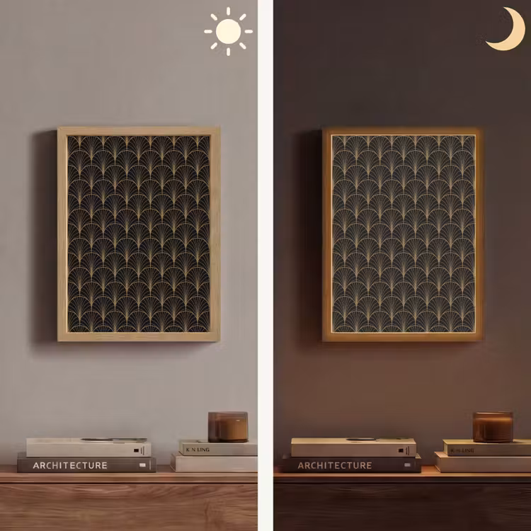 Lightbox - Wandlamp - Gouden - Waaiers - Zwart — 5