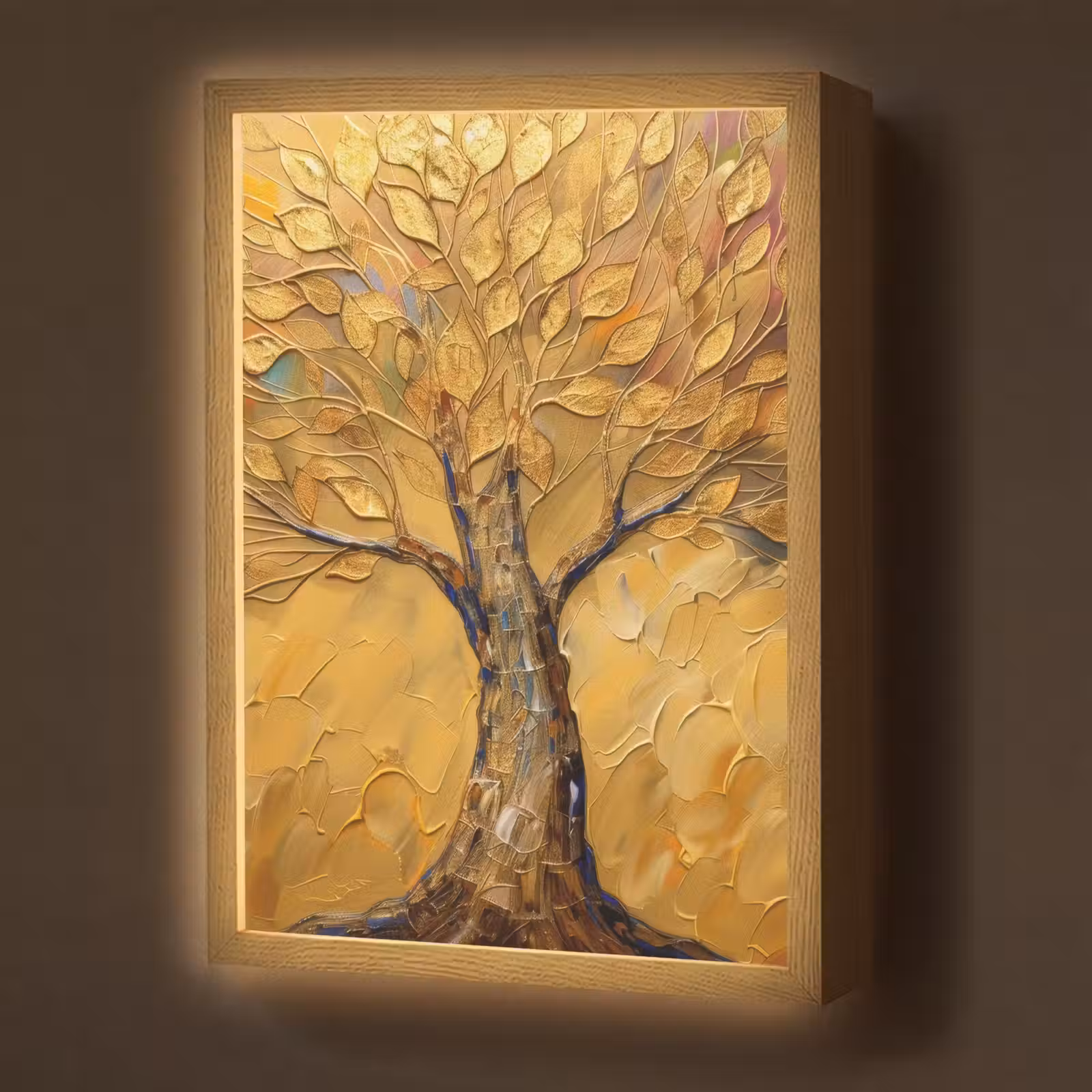 Lightbox - Wandlamp - Goud - Boom - Abstract - Modern — 1