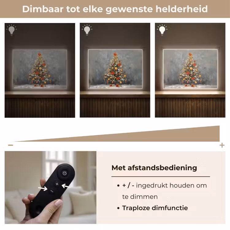 Lightbox - Wandlamp - Kerstboom - Cadeaus - Rood - Goud — 9