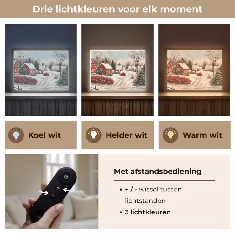 Lightbox - Wandlamp - Kerstsfeer - Landelijk - Rood — 8