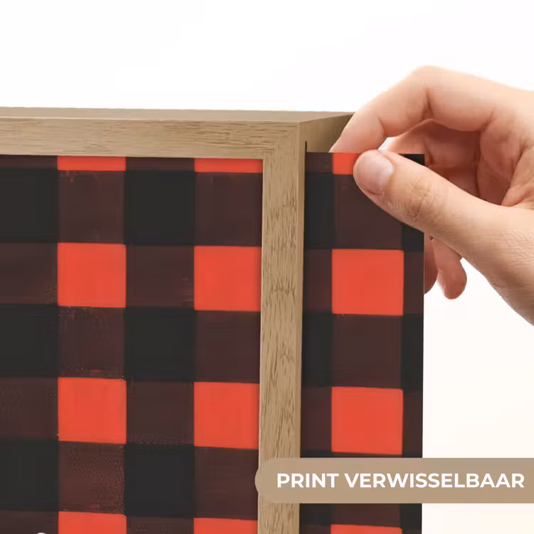 Lightbox - Wandlamp - Geruit - Rood - Tekst - Christmas — 5