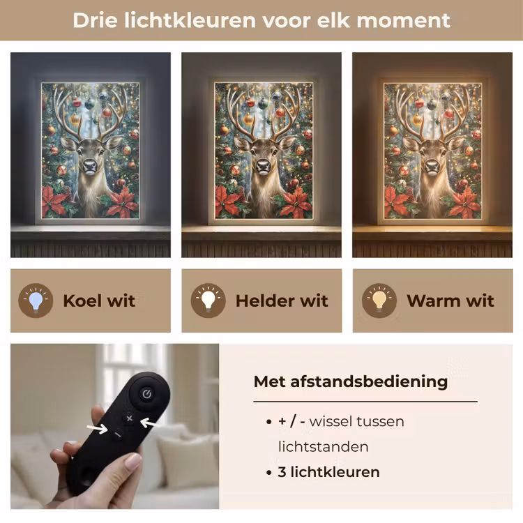 Lightbox - Wandlamp - Kerstfeest - Dennenbos - Rood — 7
