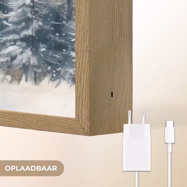 Lightbox - Wandlamp - Rendier - Sneeuw - Woud - Wit — 7