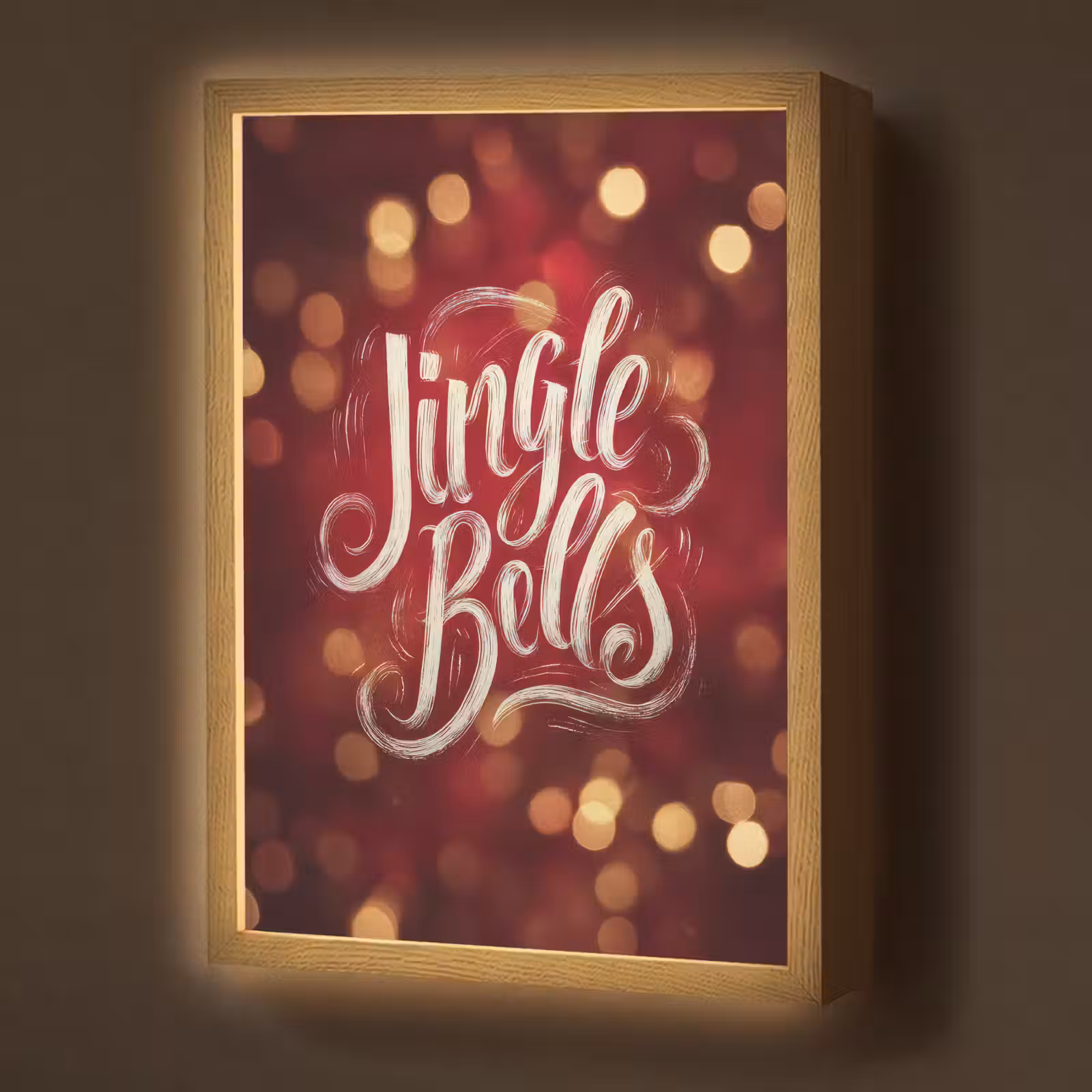Lightbox - Wandlamp - Jingle - Bells - Kerst - Rood — 1