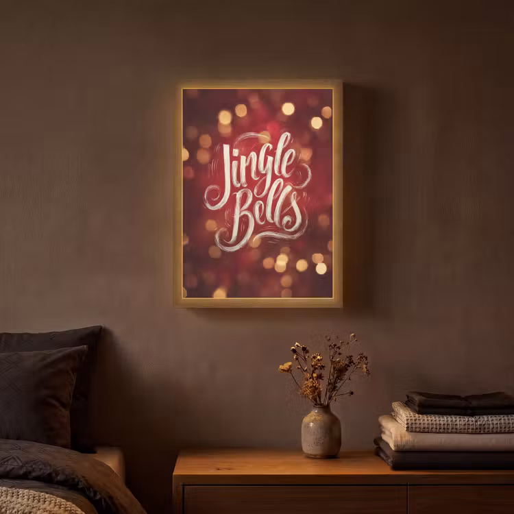 Lightbox - Wandlamp - Jingle - Bells - Kerst - Rood — 3
